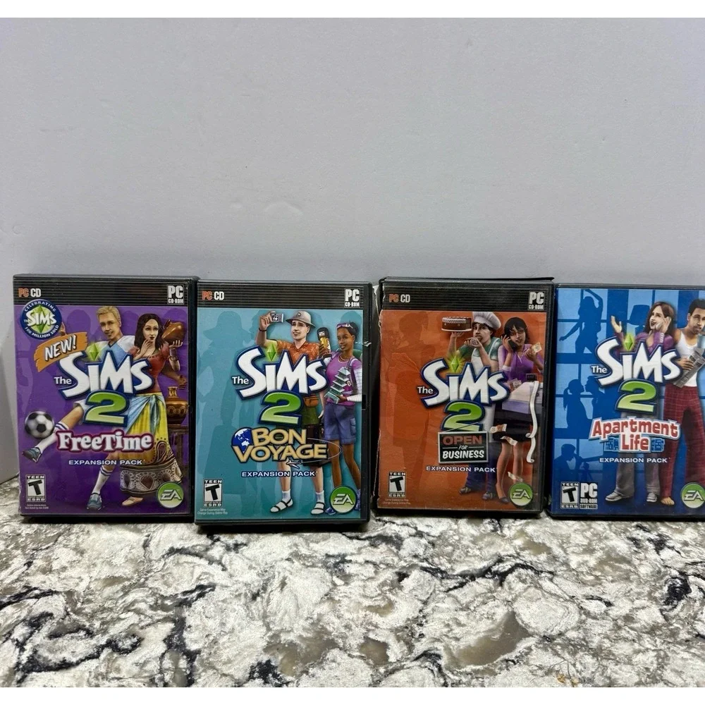 The Sims 2 PC Lot Of 4 Expansion Packs With Manuals For 3 Of 4
